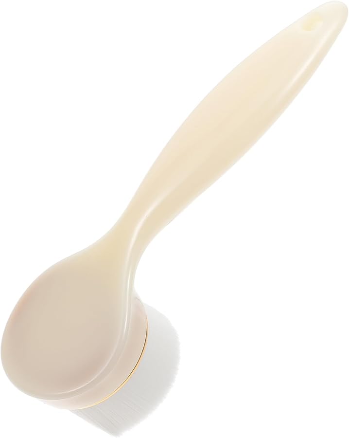 Beige Manual Facial Cleansing Brush Soft Bristles For Deep Pore Cleaning And Gentle Exfoliation - Image 1